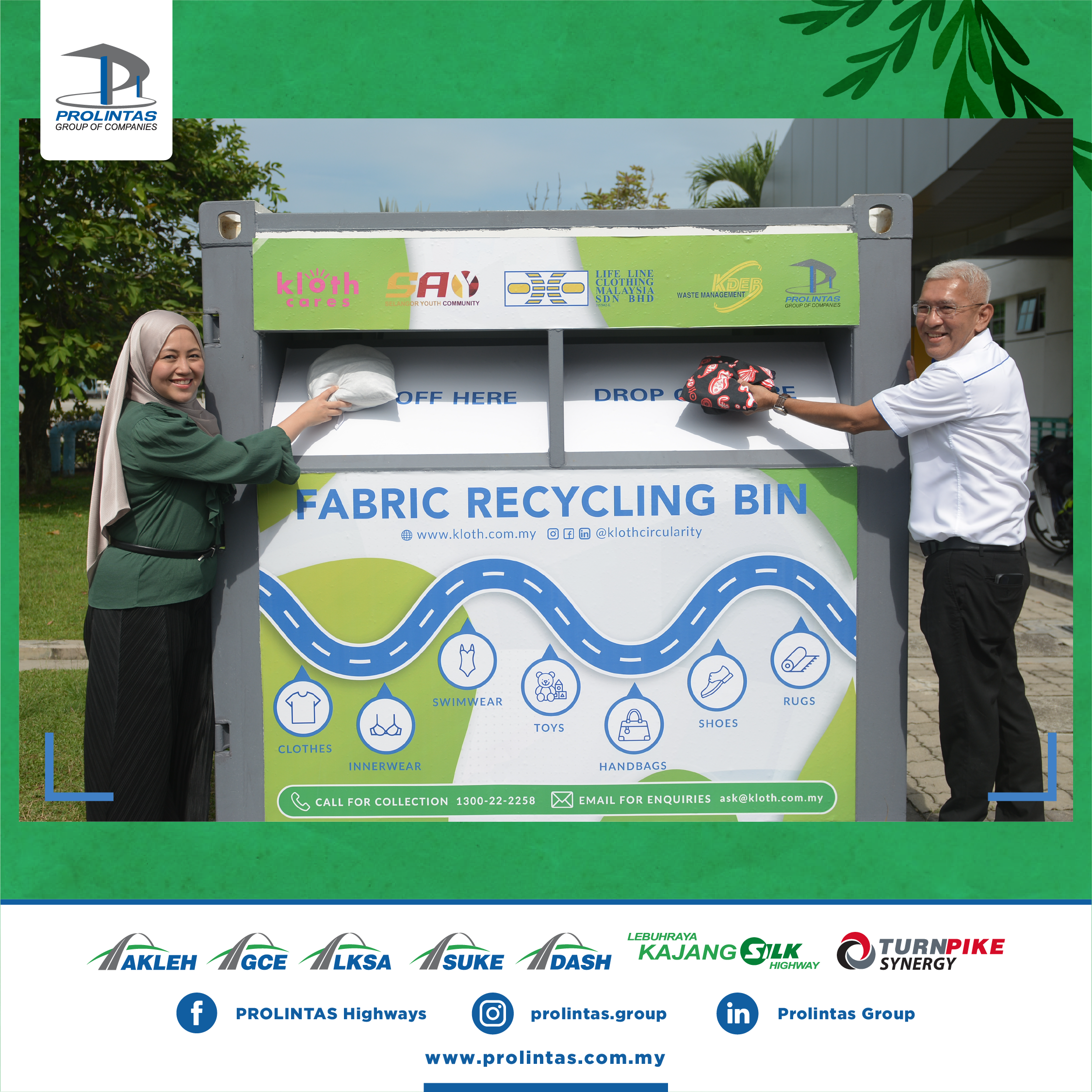 PROLINTAS Fabric Recycling Bin Campaign Officially Launched