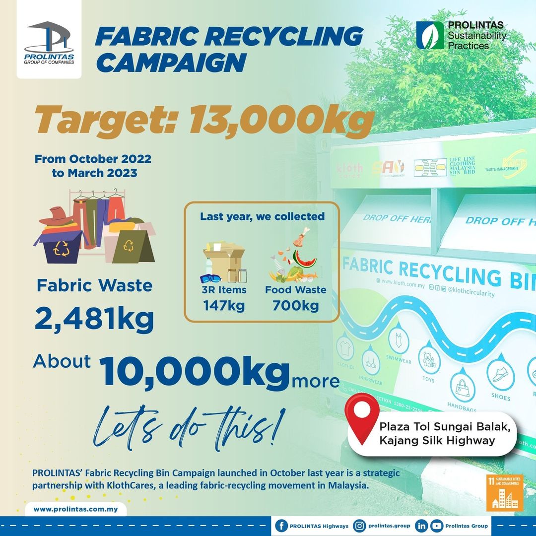 FABRIC RECYCLING BIN @ PLAZA TOL SUNGAI BALAK LAY-BY