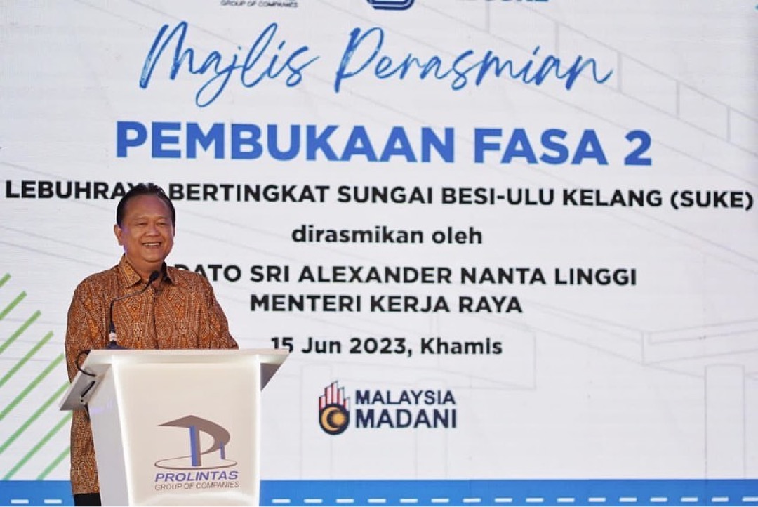 MAJLIS PERASMIAN PEMBUKAAN FASA 2 LEBUHRAYA BERTINGKAT SUNGAI BESI-ULU KELANG (SUKE)