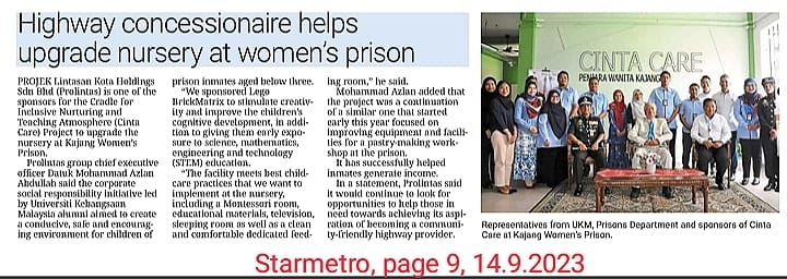 THE STAR | HIGHWAY CONCESSIONAIRE HELPS UPGRADE NURSERY AT WOMEN’S PRISON