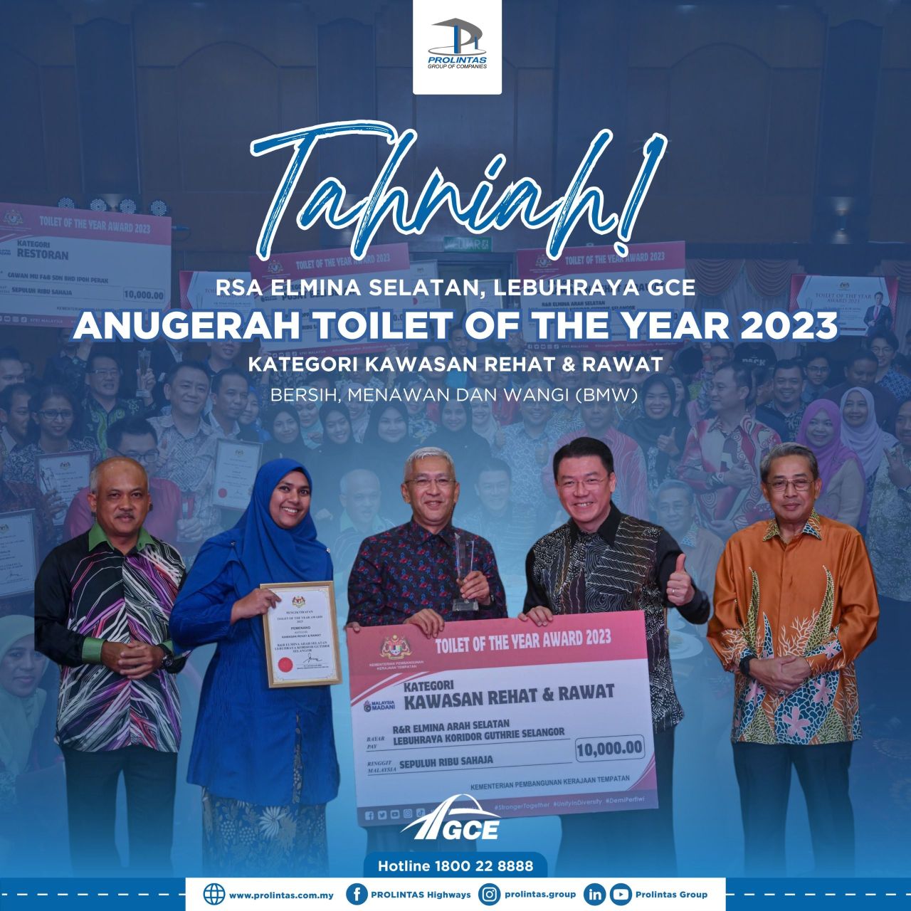 RSA ELMINA SELATAN TERIMA ANUGERAH TOTYA 2023, TANDAS BERTARAF BMW