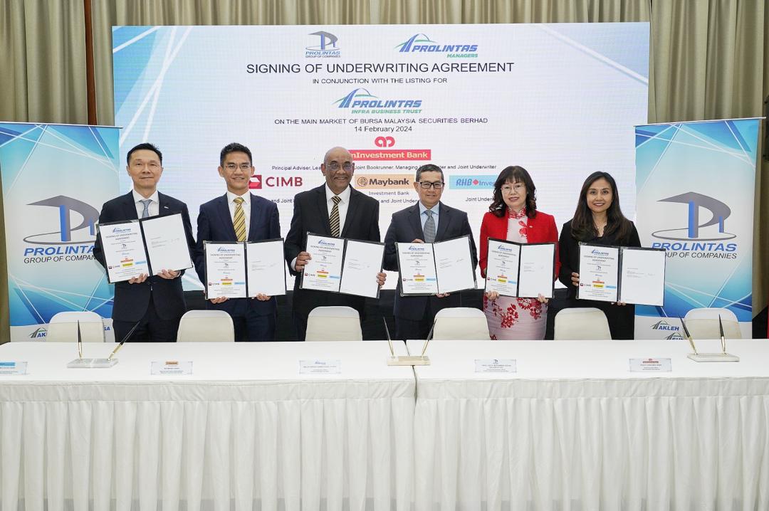 PROLINTAS MANAGERS SDN BHD & PROLINTAS INK UNDERWRITING AGREEMENT FOR PROLINTAS INFRA BUSINESS TRUST’S IPO